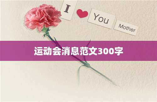 运动会消息范文300字