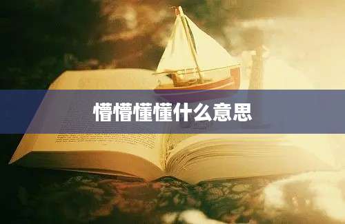 懵懵懂懂什么意思