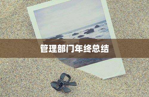 管理部门年终总结