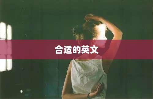 合适的英文