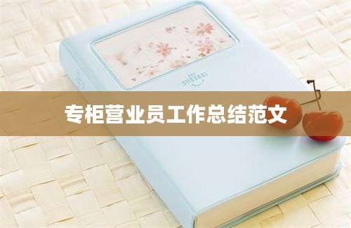 专柜营业员工作总结范文