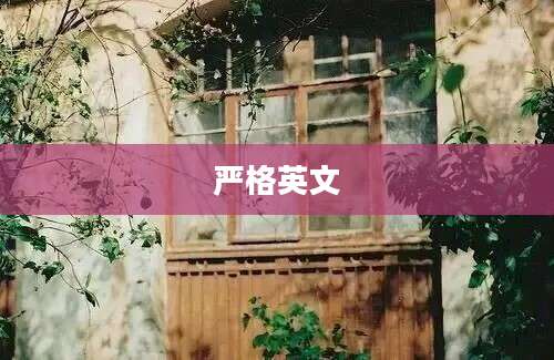 严格英文