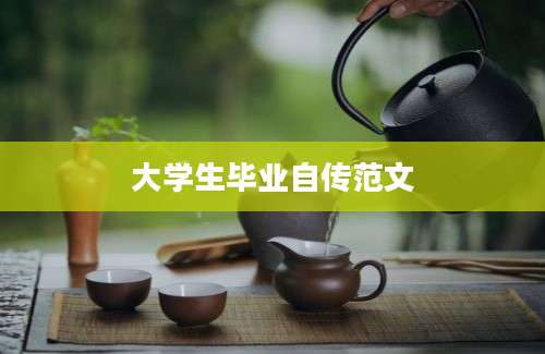 大学生毕业自传范文