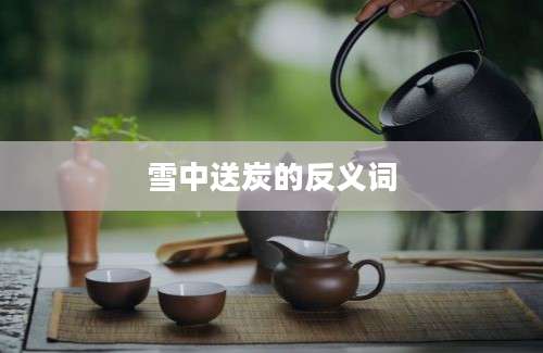 雪中送炭的反义词