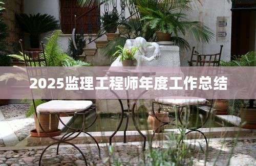 2025监理工程师年度工作总结