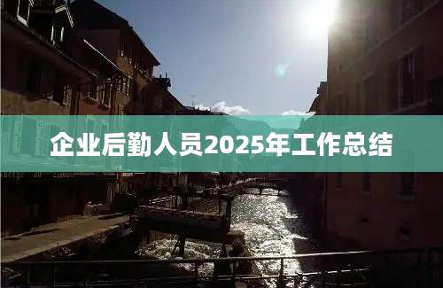 企业后勤人员2025年工作总结