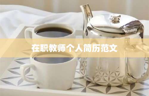 在职教师个人简历范文