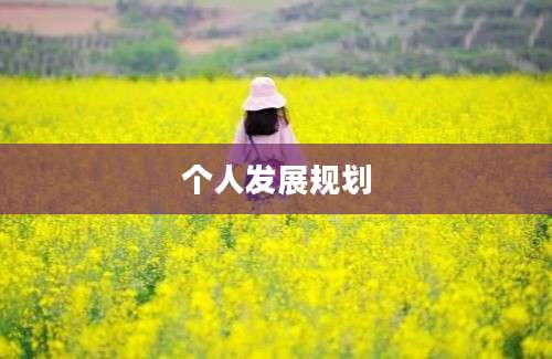 个人发展规划