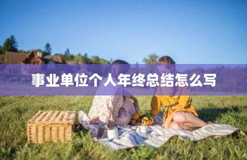 事业单位个人年终总结怎么写