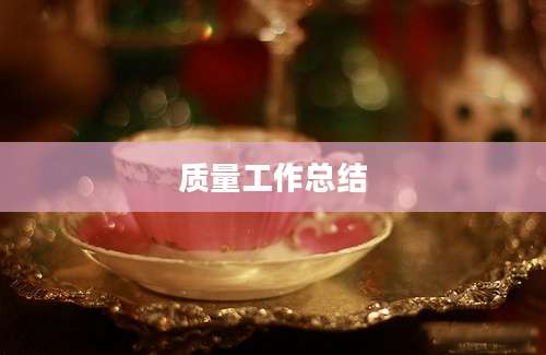 质量工作总结