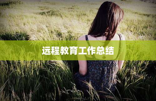 远程教育工作总结