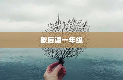 歇后语一年级