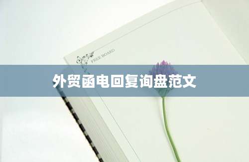 外贸函电回复询盘范文