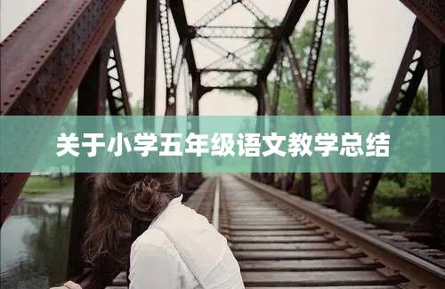 关于小学五年级语文教学总结