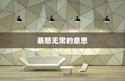 暴怒无常的意思