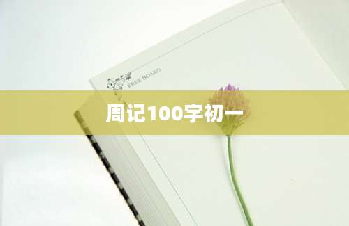 周记100字初一