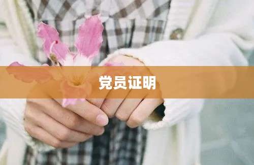 党员证明