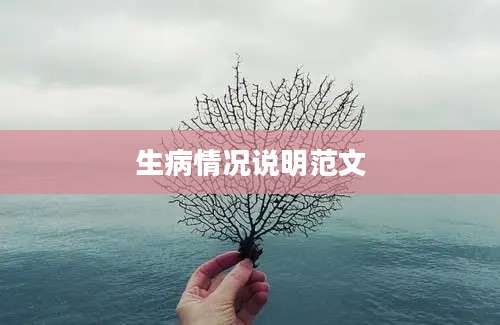 生病情况说明范文