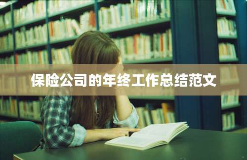 保险公司的年终工作总结范文