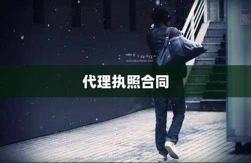 代理执照合同