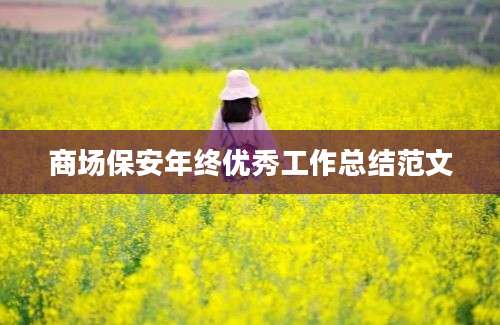商场保安年终优秀工作总结范文