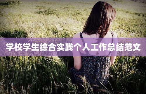 学校学生综合实践个人工作总结范文