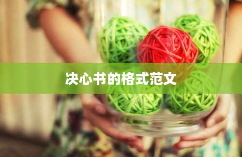 决心书的格式范文
