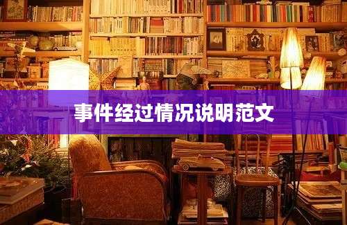 事件经过情况说明范文