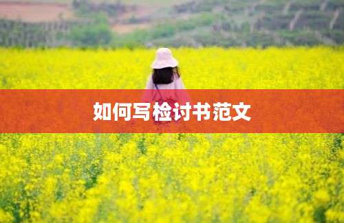 如何写检讨书范文