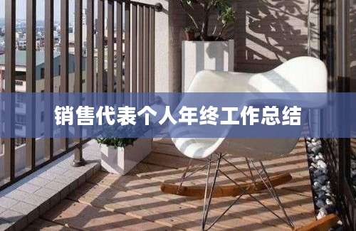 销售代表个人年终工作总结