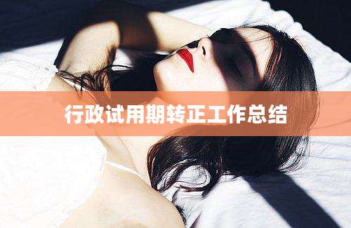 行政试用期转正工作总结
