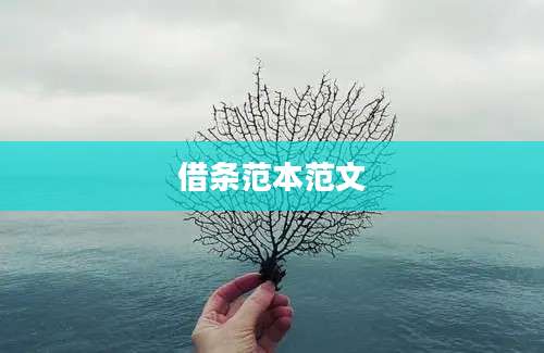 借条范本范文
