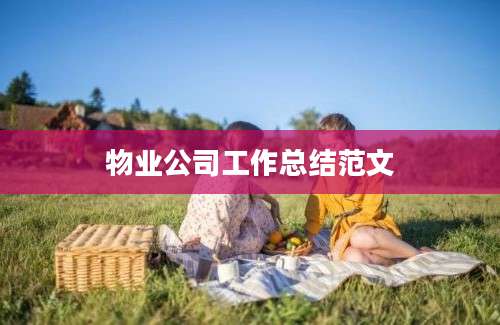 物业公司工作总结范文