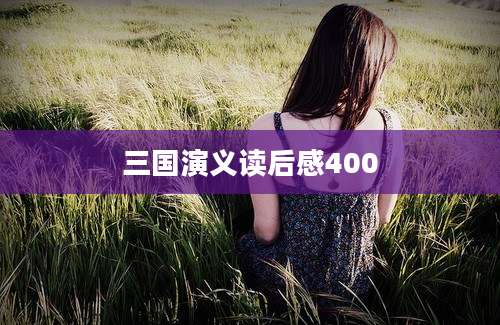 三国演义读后感400