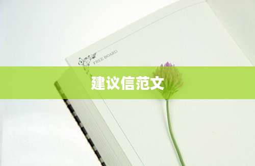 建议信范文