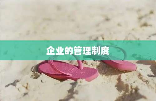 企业的管理制度