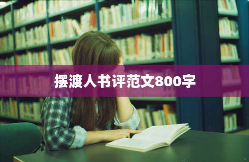 摆渡人书评范文800字