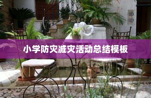 小学防灾减灾活动总结模板