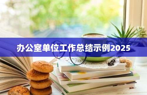 办公室单位工作总结示例2025