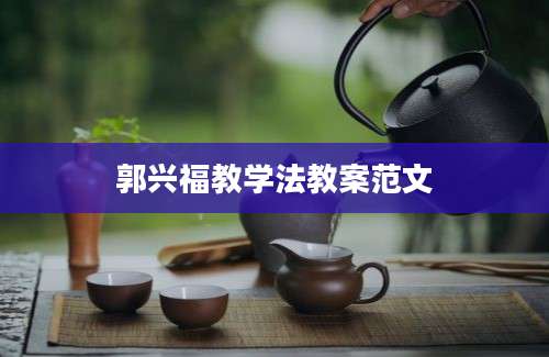 郭兴福教学法教案范文