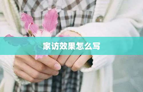 家访效果怎么写