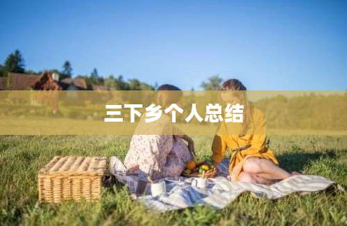 三下乡个人总结