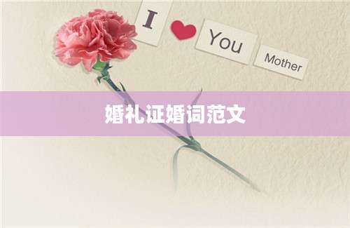 婚礼证婚词范文