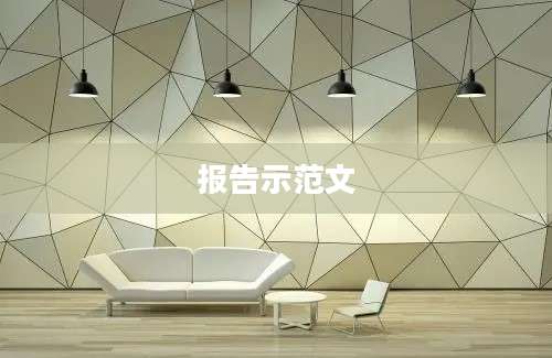报告示范文
