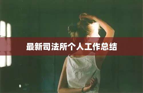 最新司法所个人工作总结