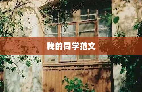 我的同学范文