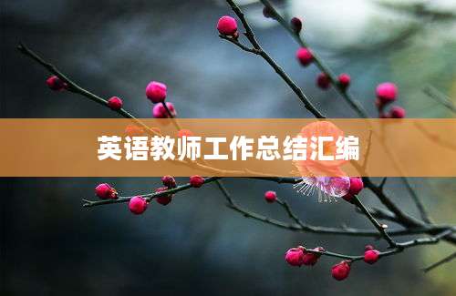 英语教师工作总结汇编