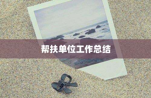 帮扶单位工作总结