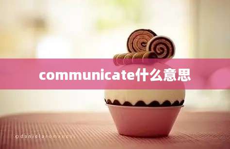 communicate什么意思