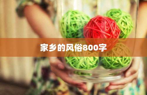 家乡的风俗800字